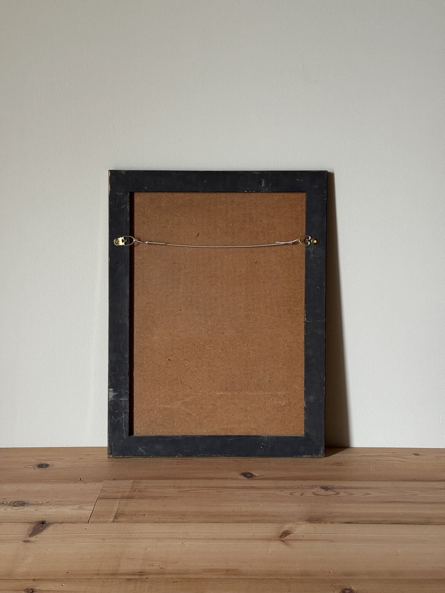 Aged brass vintage mirror