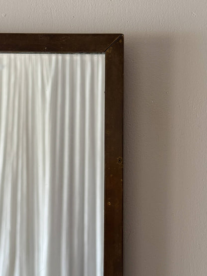 Aged brass vintage mirror