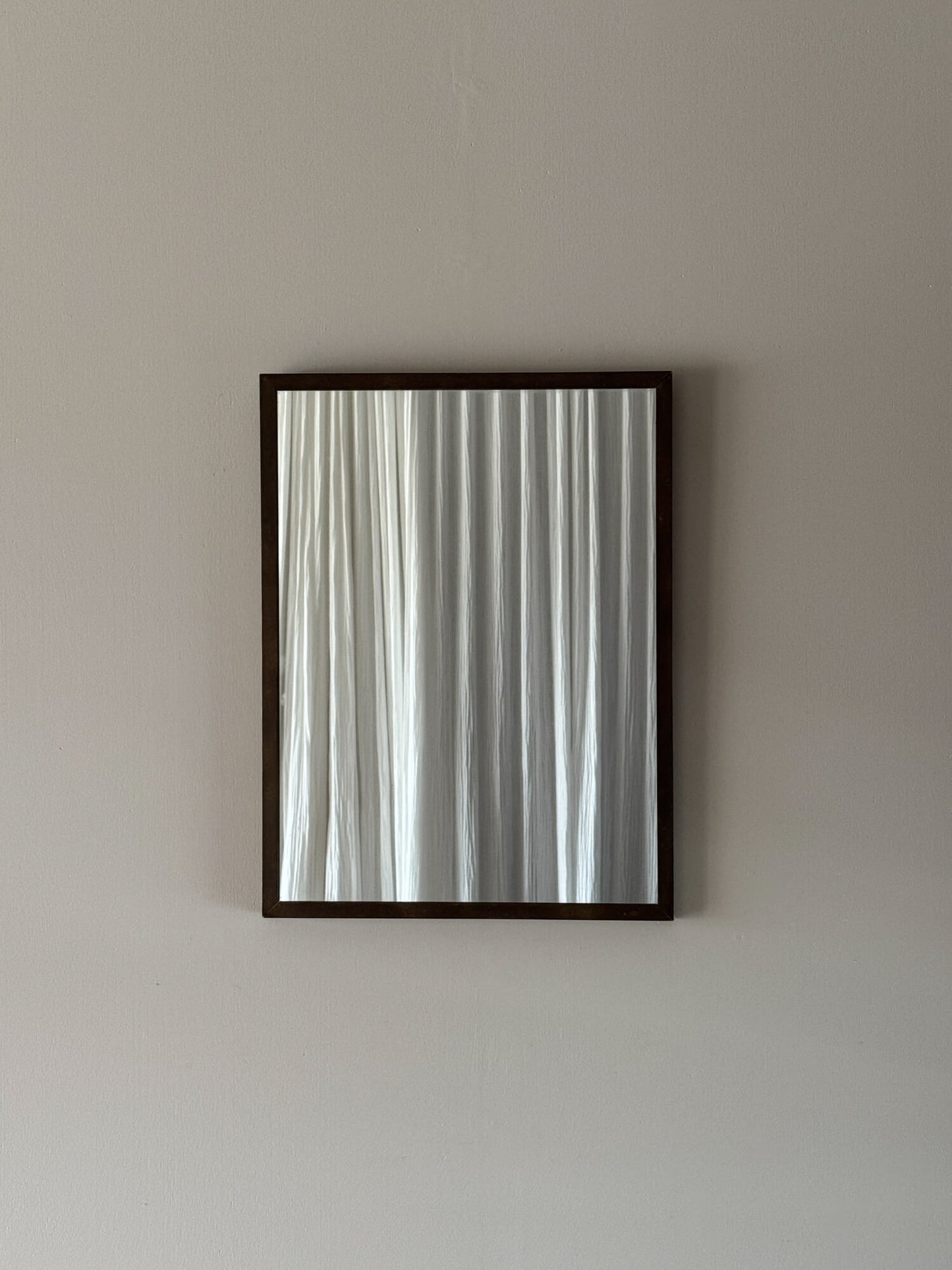 Aged brass vintage mirror