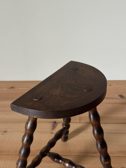 French vintage bobbin stool