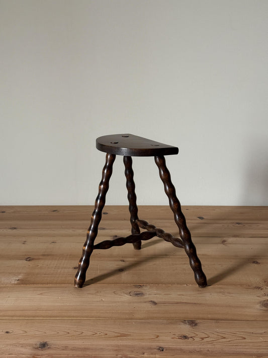 French vintage bobbin stool