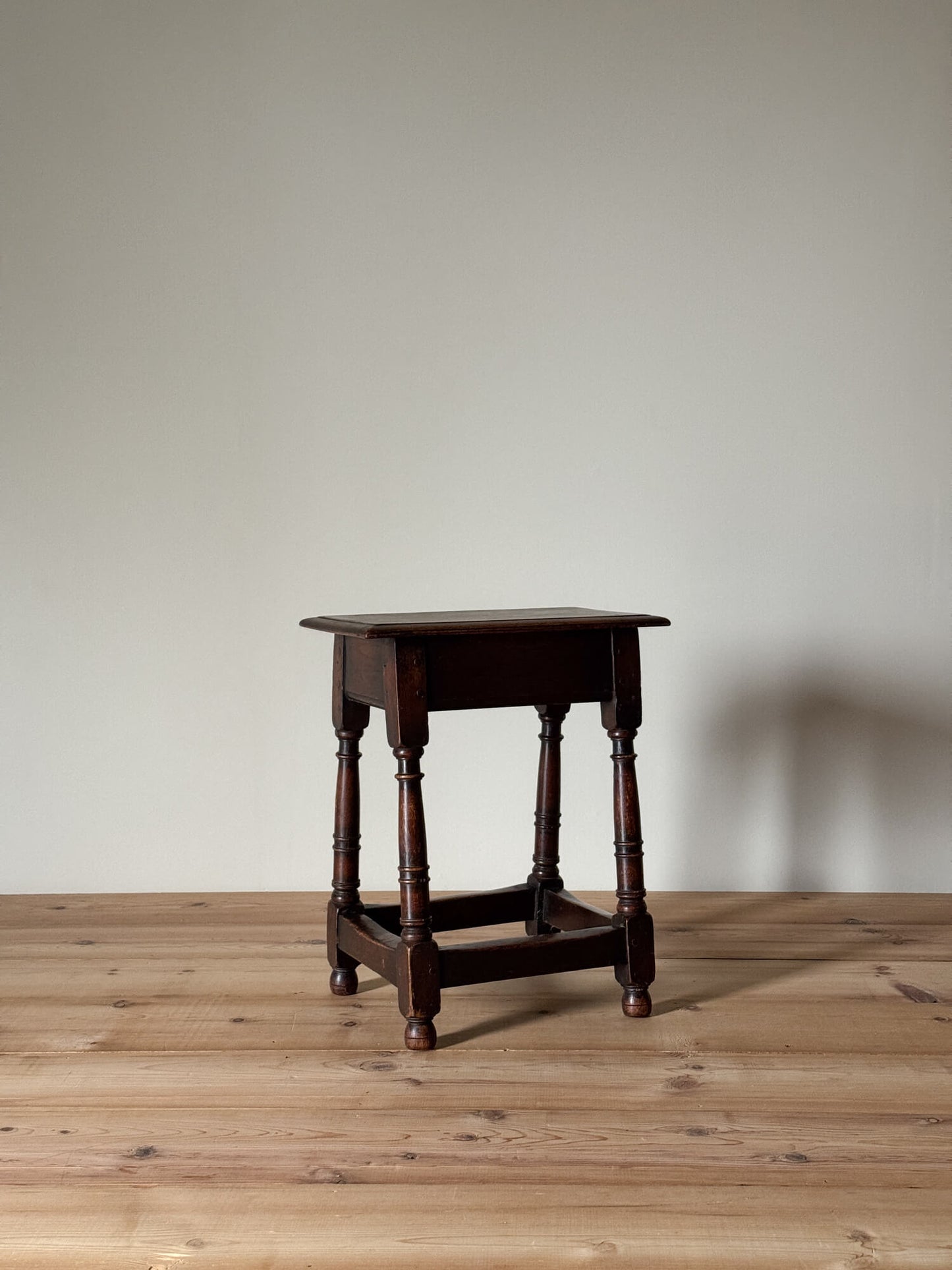 Antique English oak-joint stool