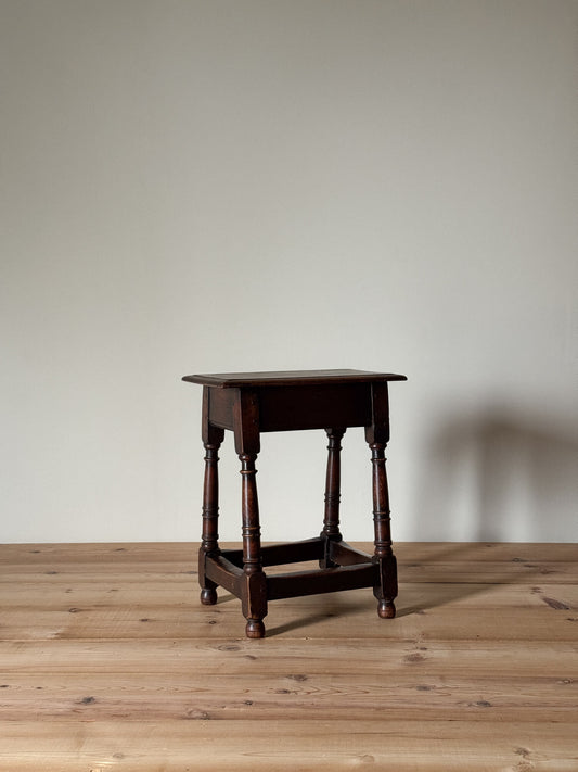 Antique English oak-joint stool