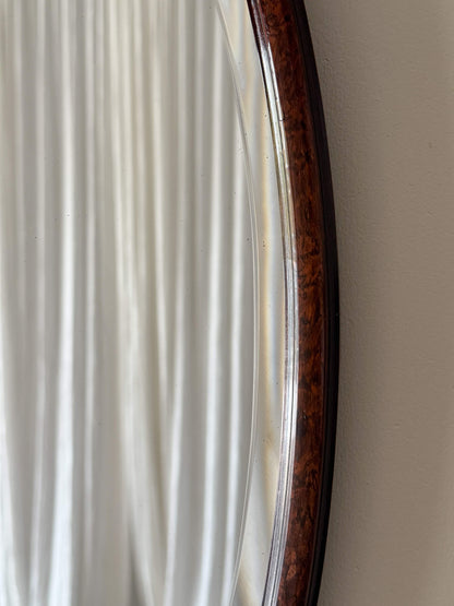 Victorian mahogany oval mirror