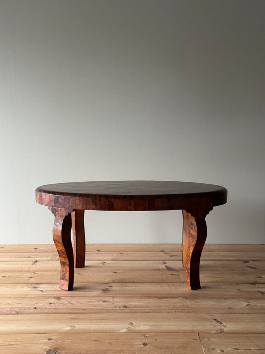 Mid-century burr walnut coffee table