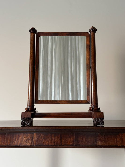 Large Victorian mahogany table-top mirror