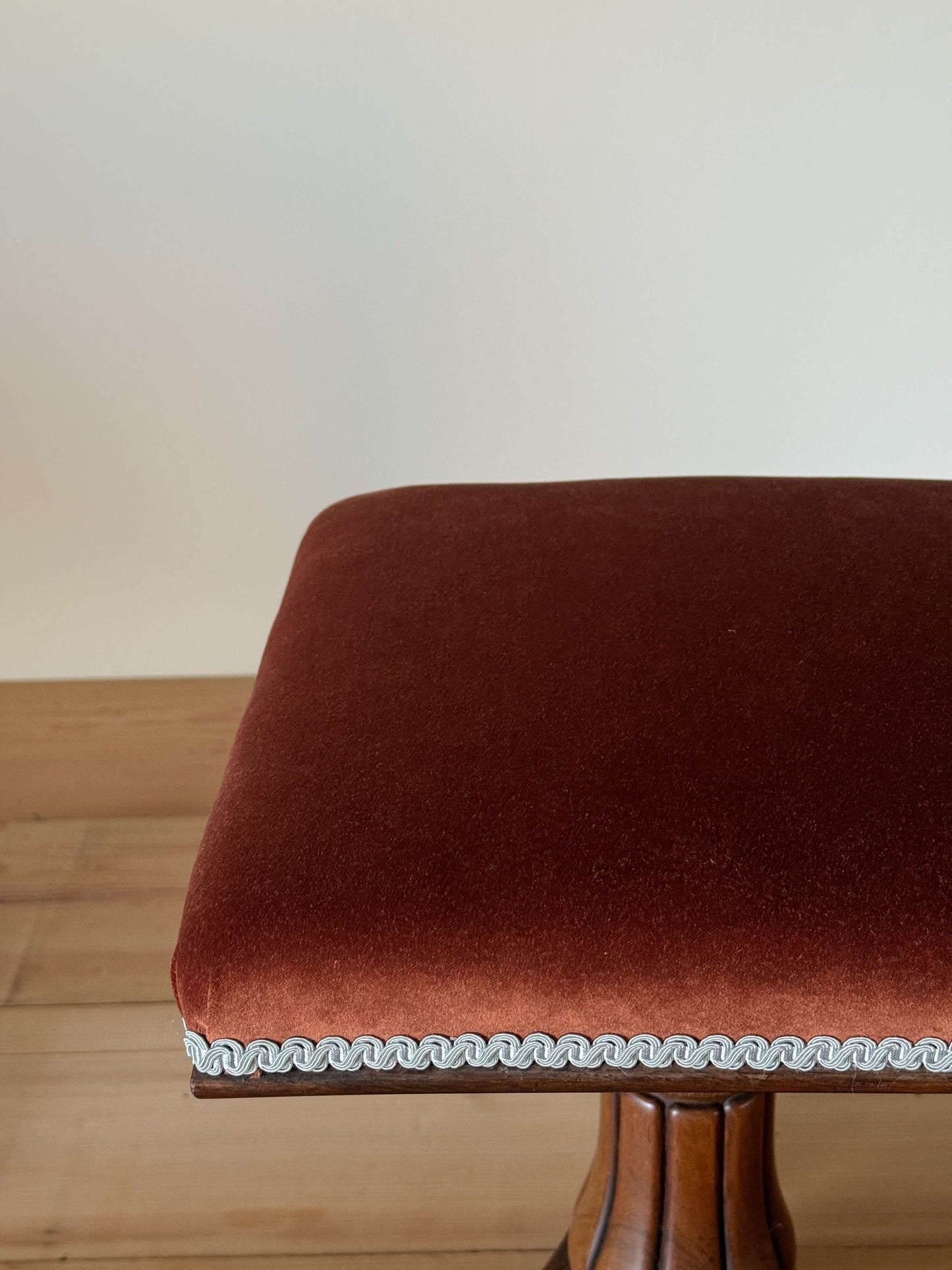 Regency rosewood upholstered stool