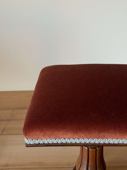 Regency rosewood upholstered stool