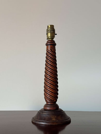 French vintage twisted table lamp
