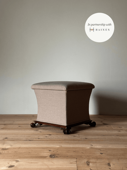 Antique Victorian rosewood upholstered stool