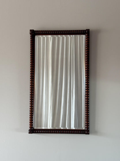 Large antique bobbin mirror