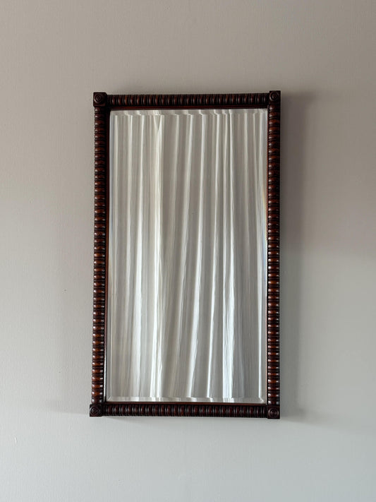 Large antique bobbin mirror