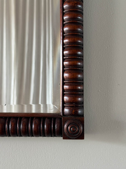 Large antique bobbin mirror