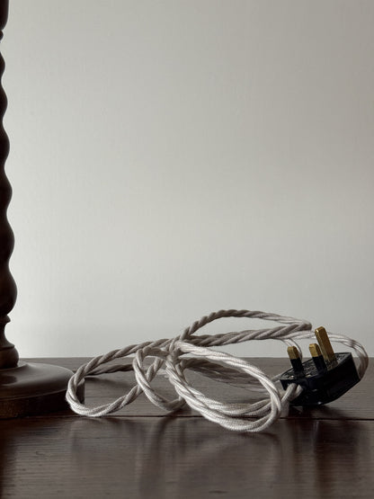 Vintage wooden bobbin table lamp