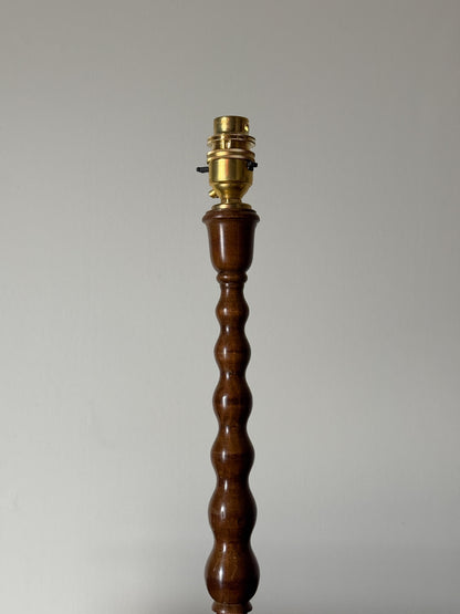Vintage wooden bobbin table lamp