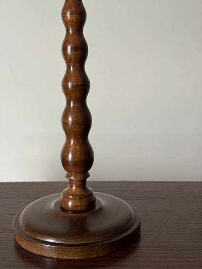 Vintage wooden bobbin table lamp