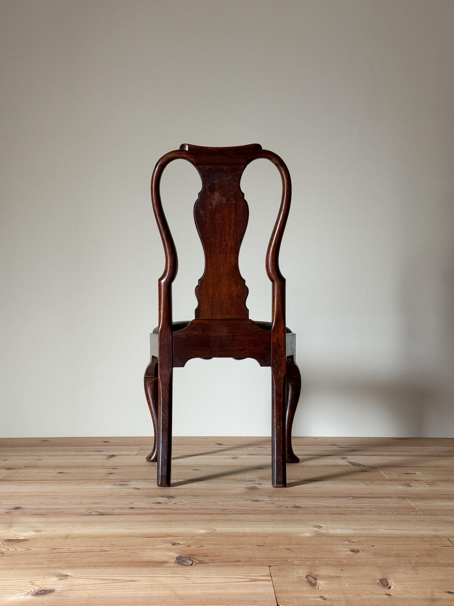 Antique Georgian country chair with needlework seat