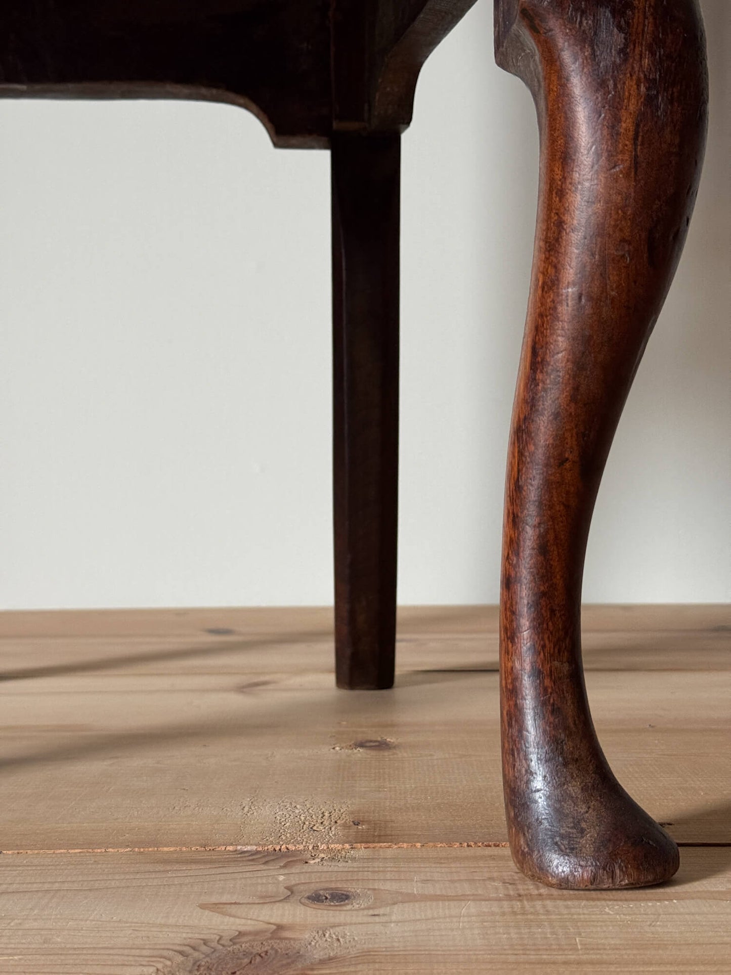 Antique Georgian country chair with needlework seat