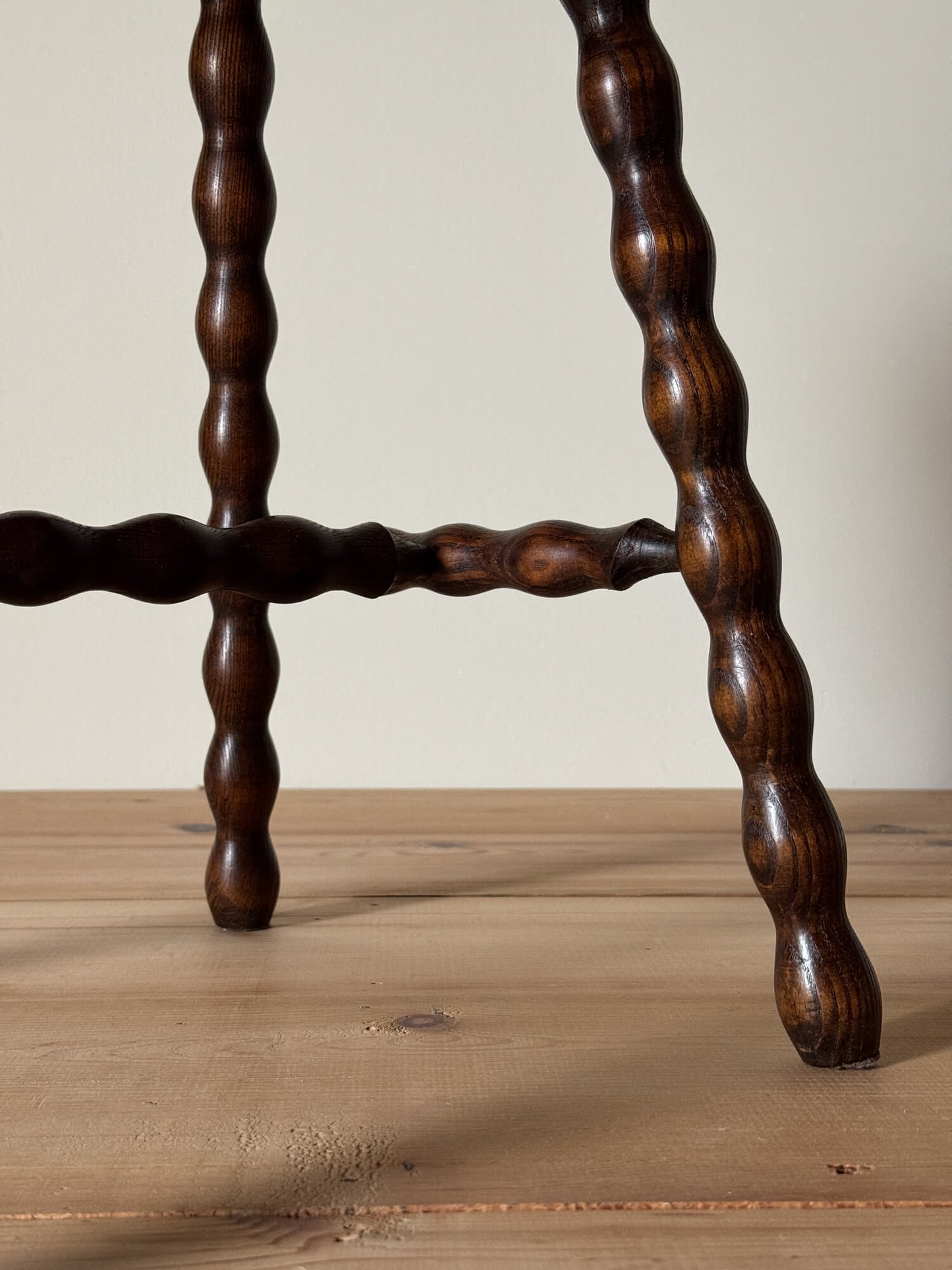 French vintage rectangular bobbin side table