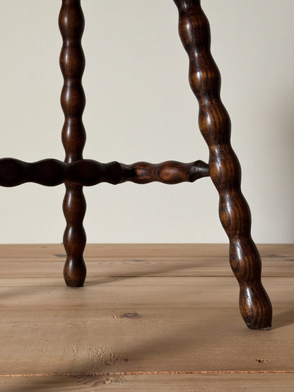 French vintage rectangular bobbin side table