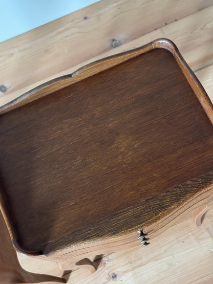 Pair of French vintage bedside tables with three drawers