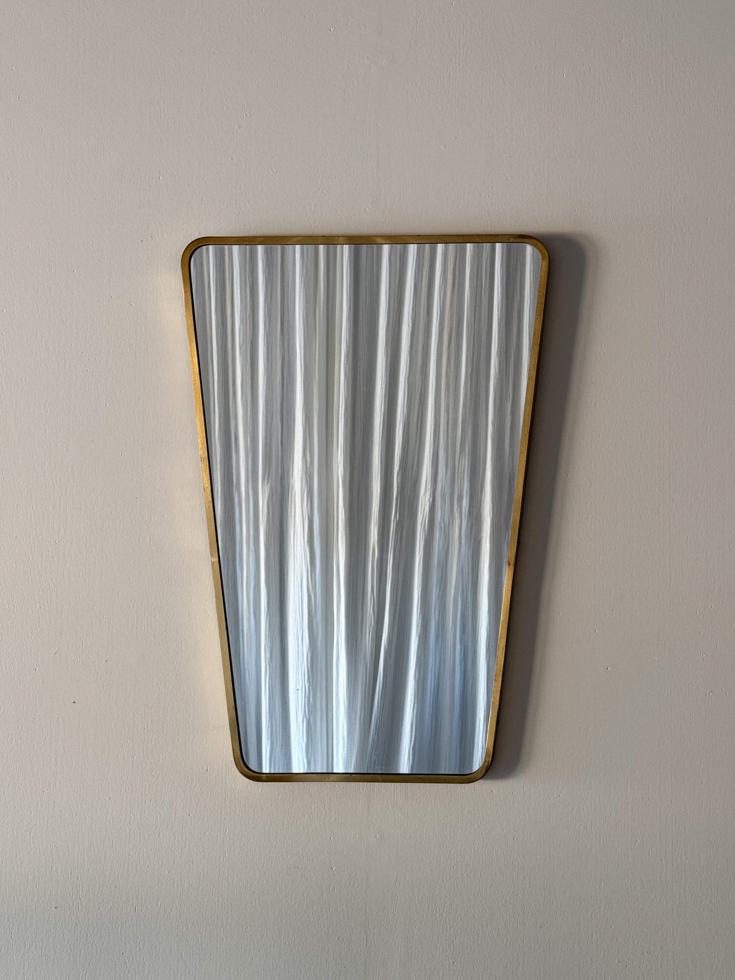 Mid-century Italian brass mirror