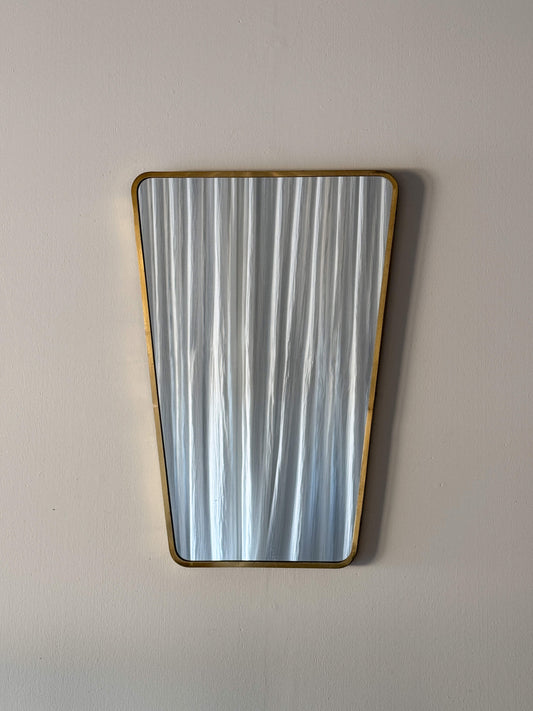 Mid-century Italian brass mirror