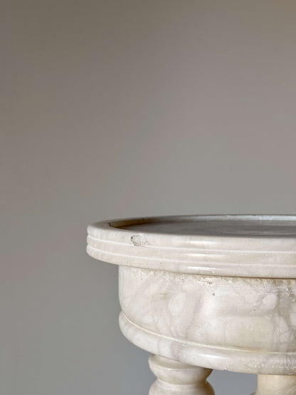 French vintage bobbin marble plinth