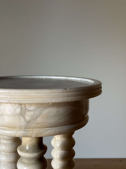 French vintage bobbin marble plinth