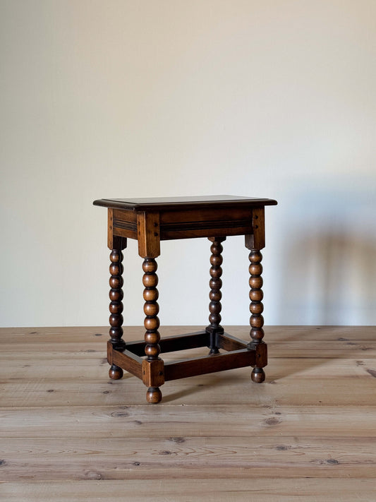Vintage oak bobbin stool