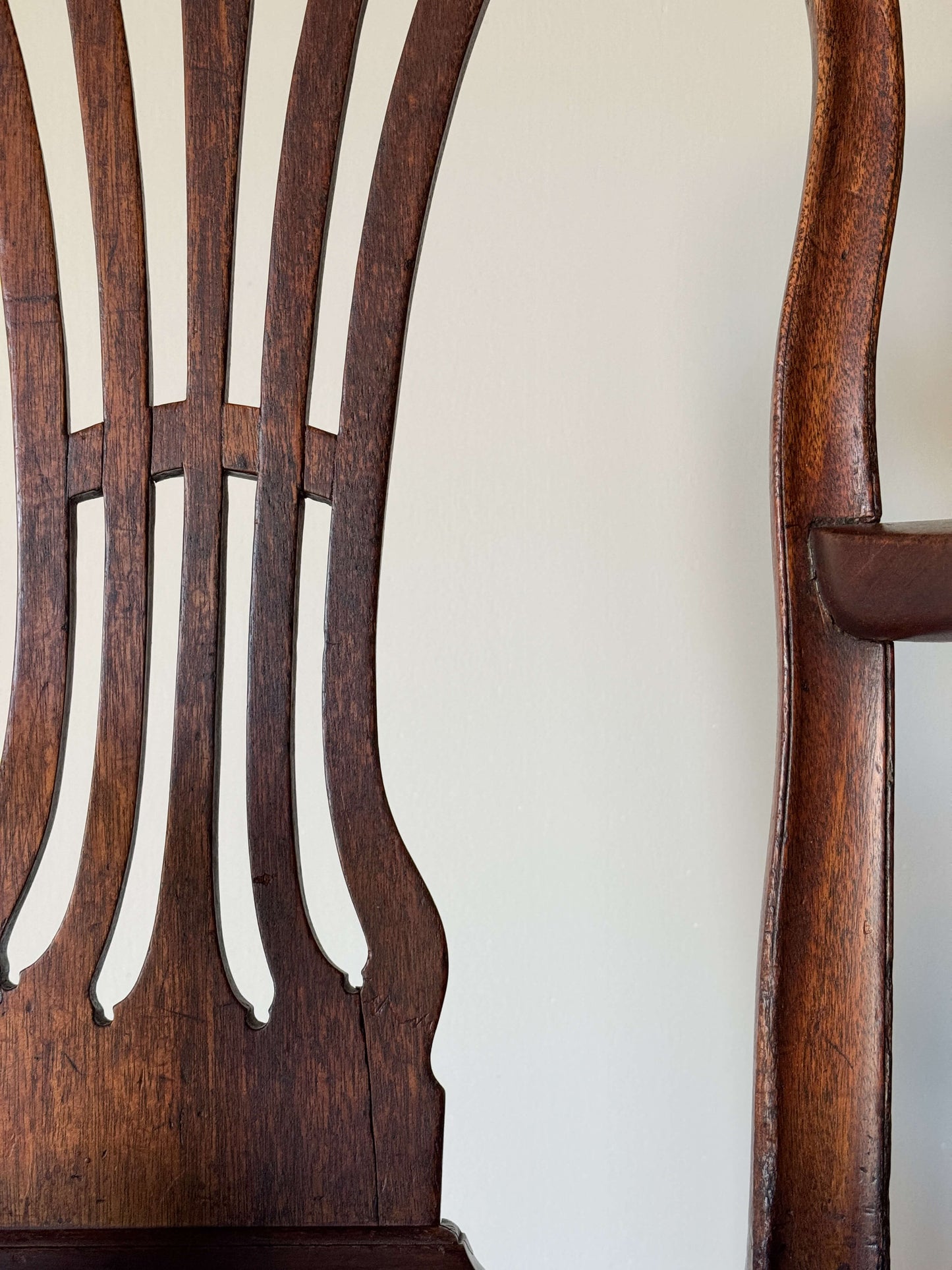Georgian carver chair with upholstered seat