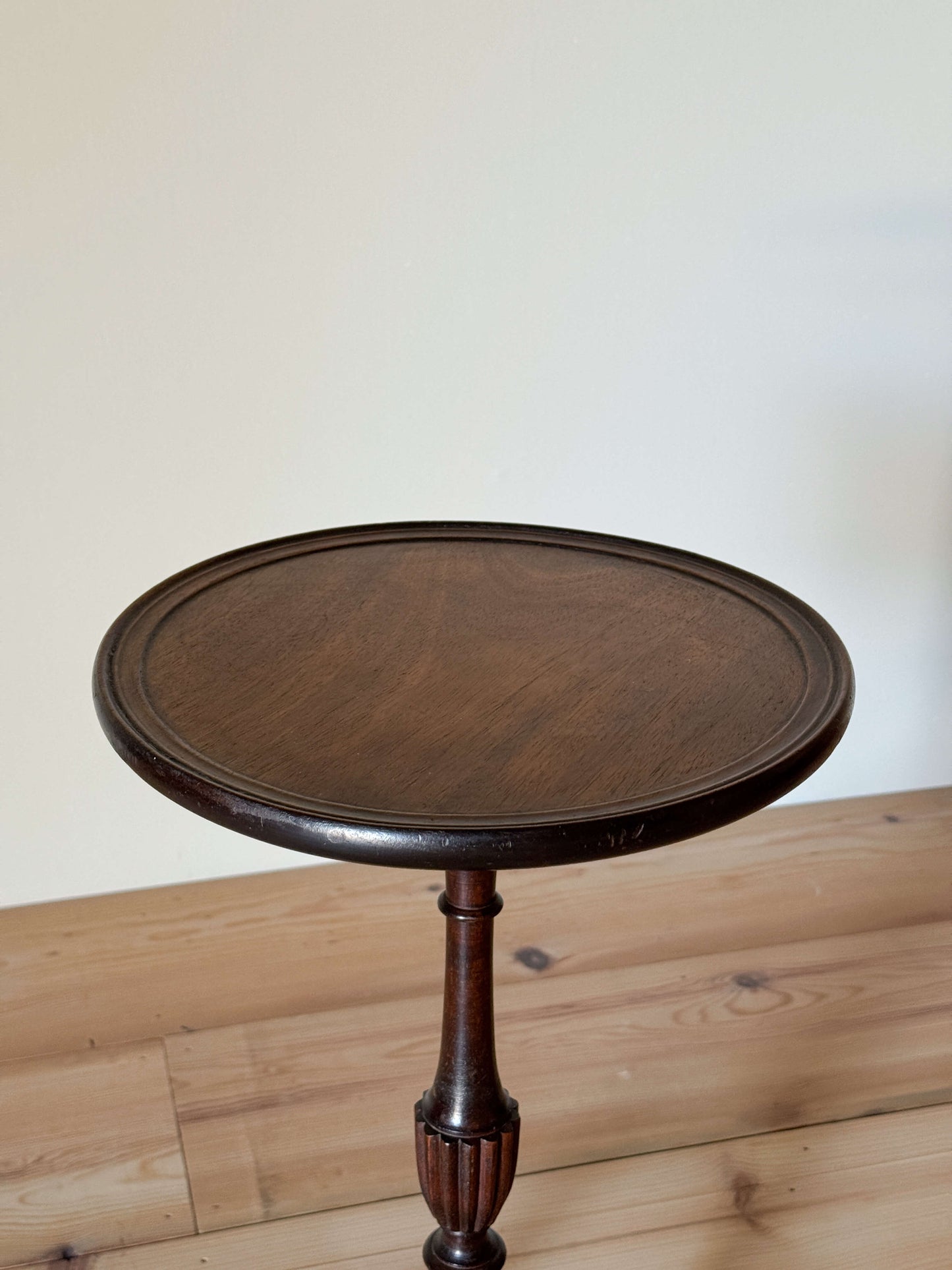 Vintage mahogany wine table on splayed legs
