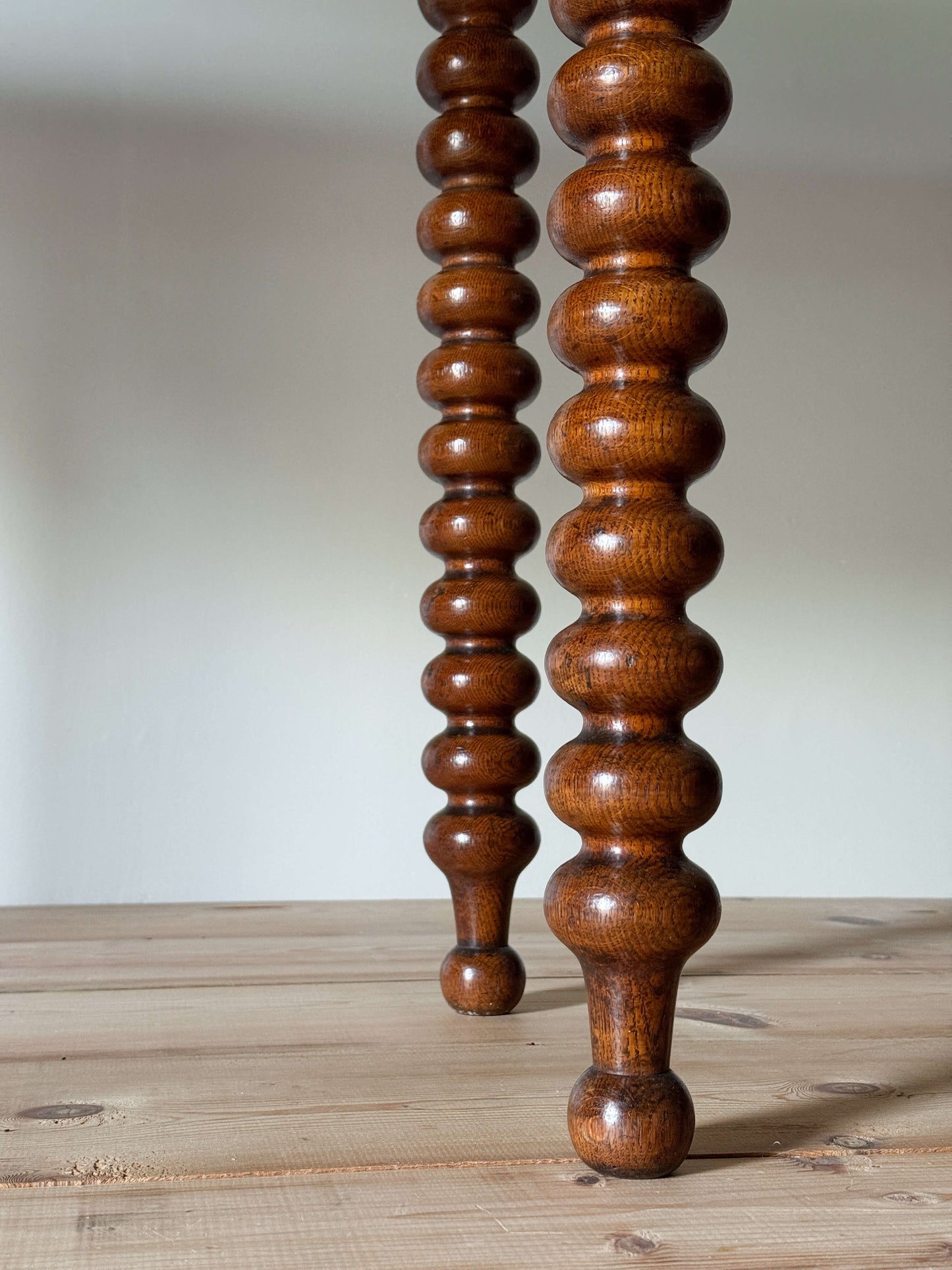 Victorian oak bobbin console table