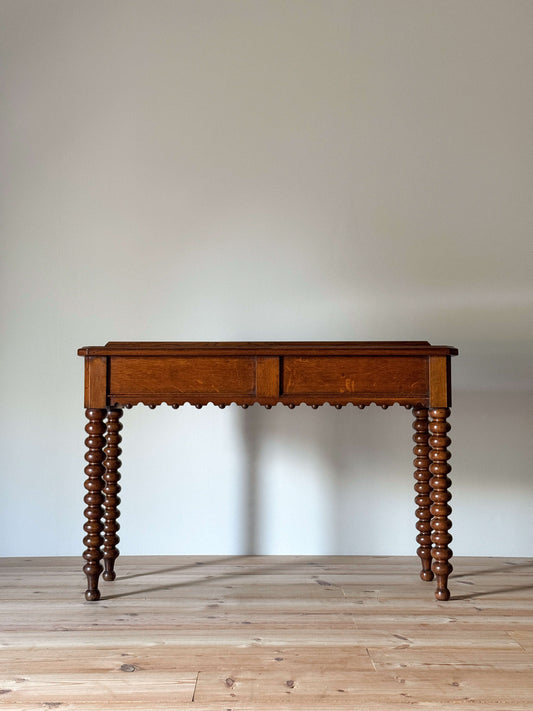 Victorian oak bobbin console table