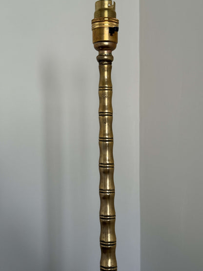 Vintage faux bamboo solid brass table lamp