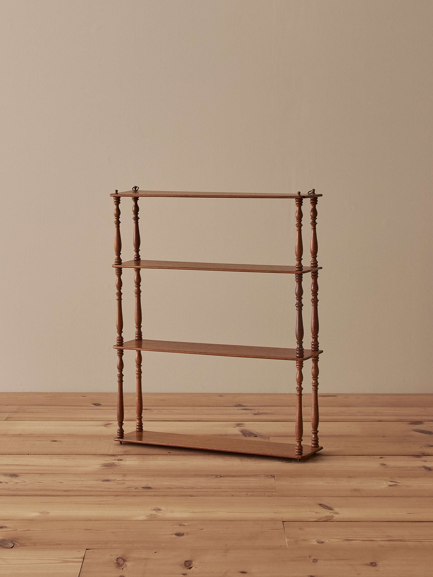 French mahogany wall-hanging shelf