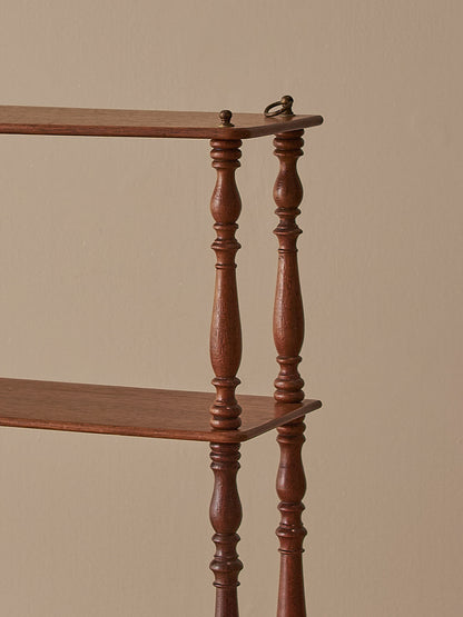 French mahogany wall-hanging shelf