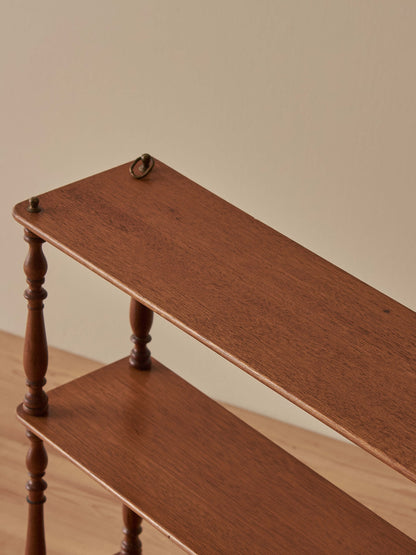 French mahogany wall-hanging shelf