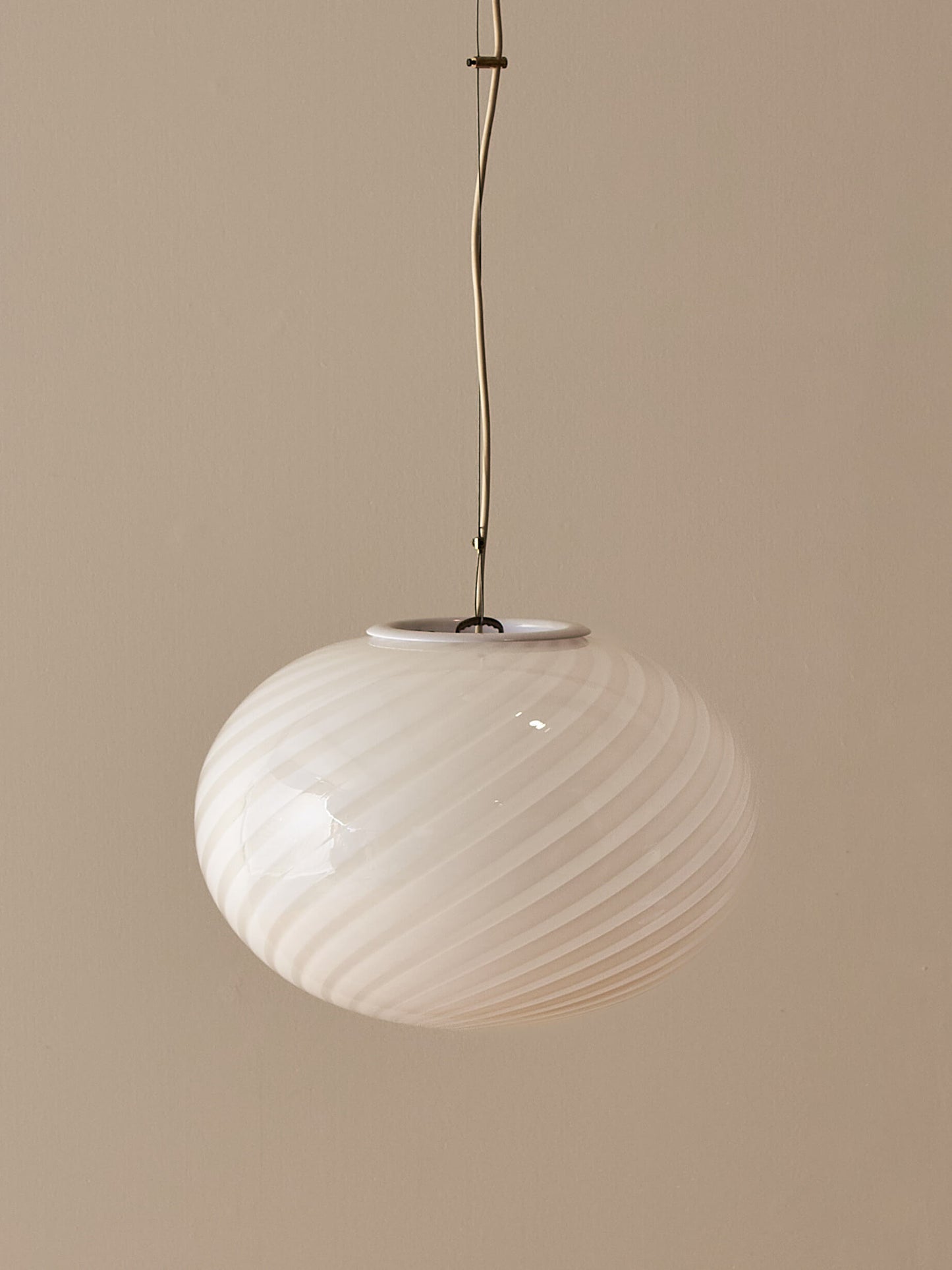 Mid-century Italian swirl Murano pendant