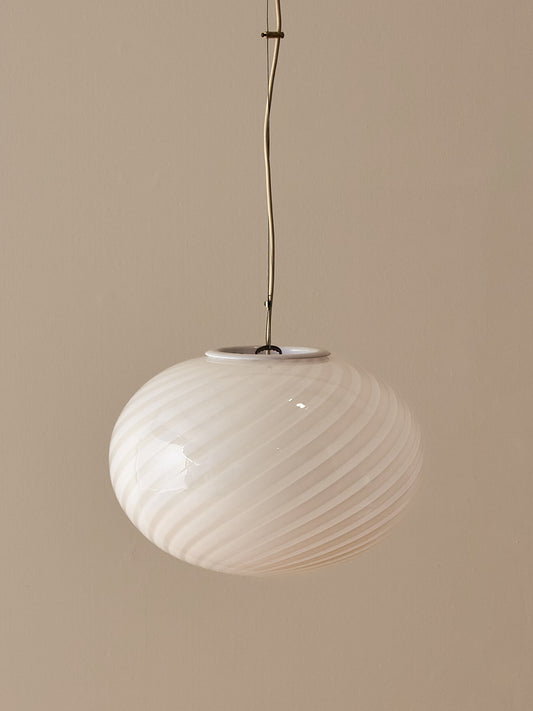 Mid-century Italian swirl Murano pendant