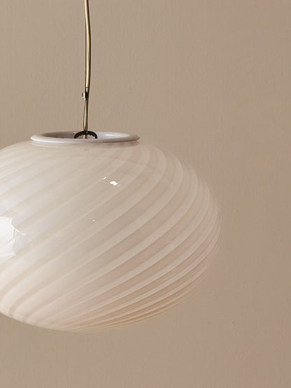 Mid-century Italian swirl Murano pendant