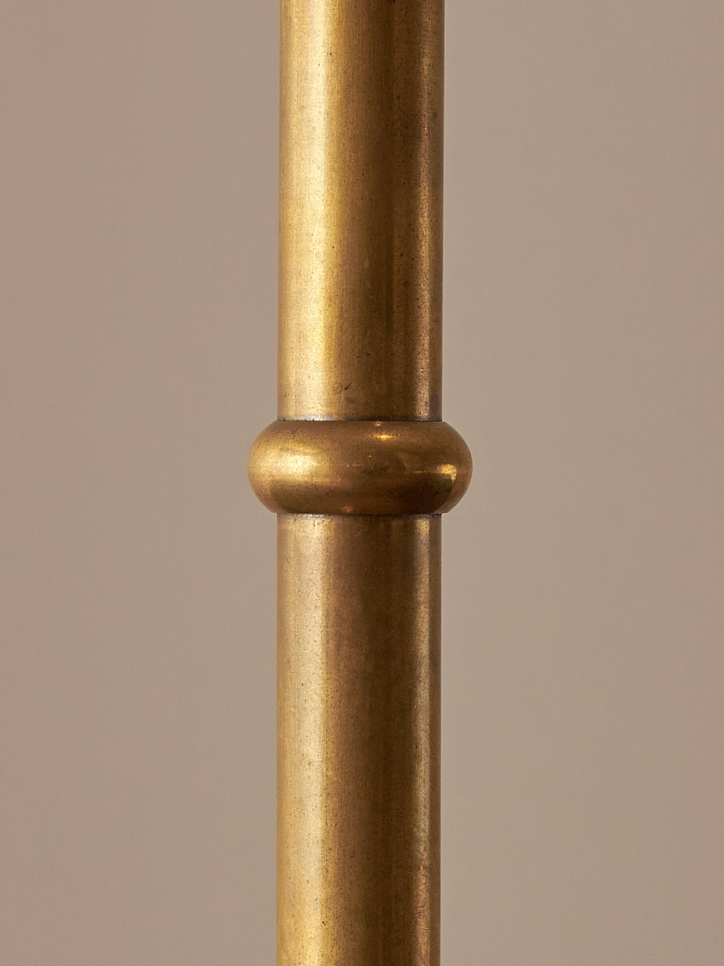 Antique brass faux bamboo lamp