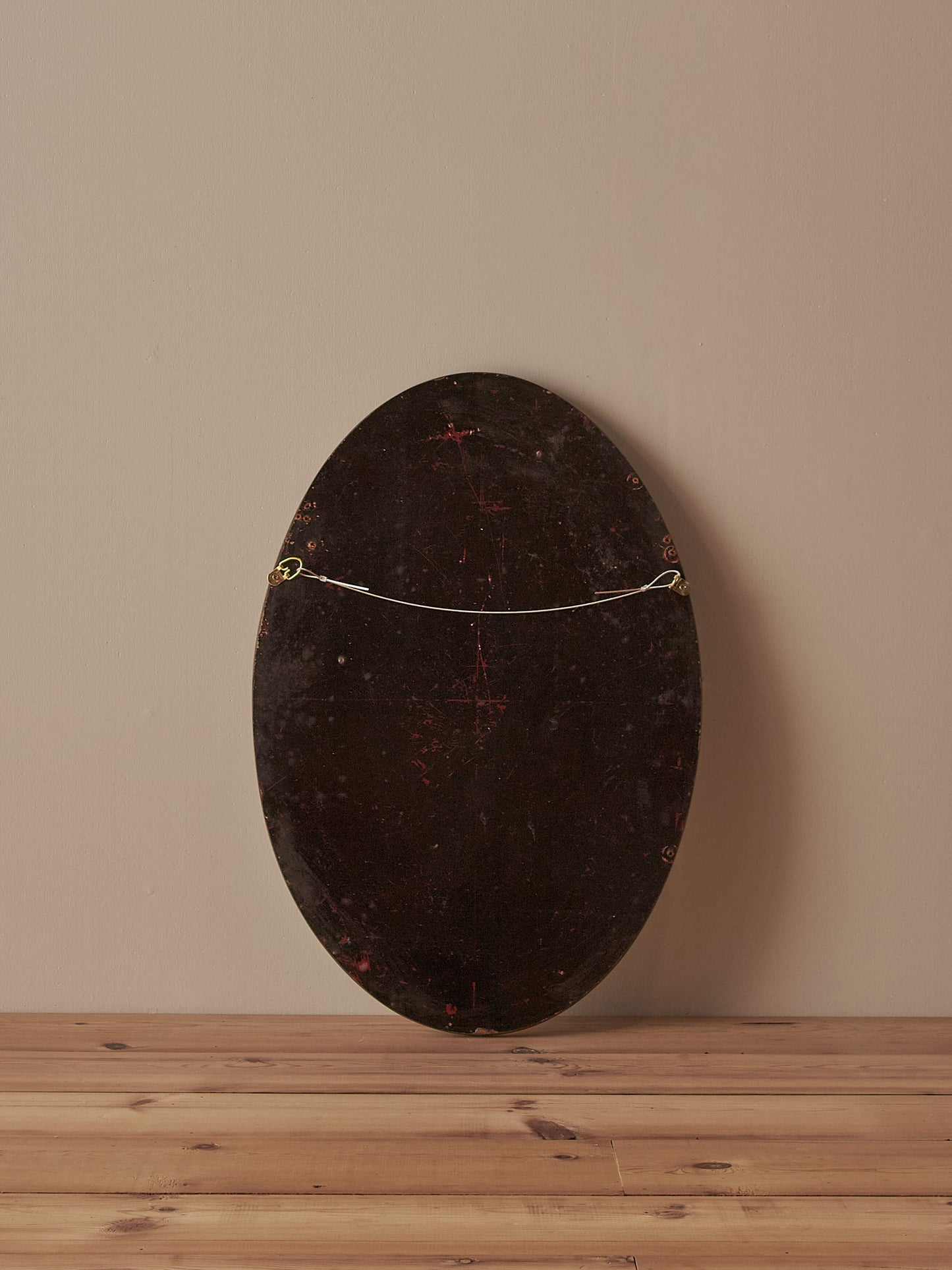 Edwardian oval bevelled mirror