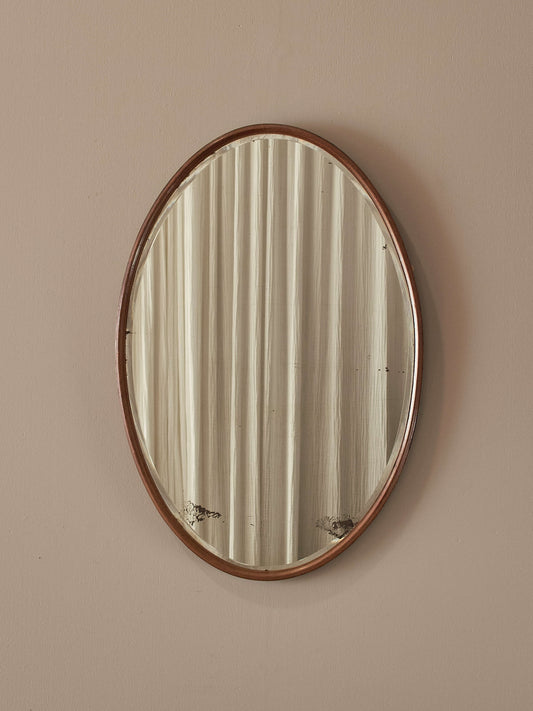Edwardian oval bevelled mirror