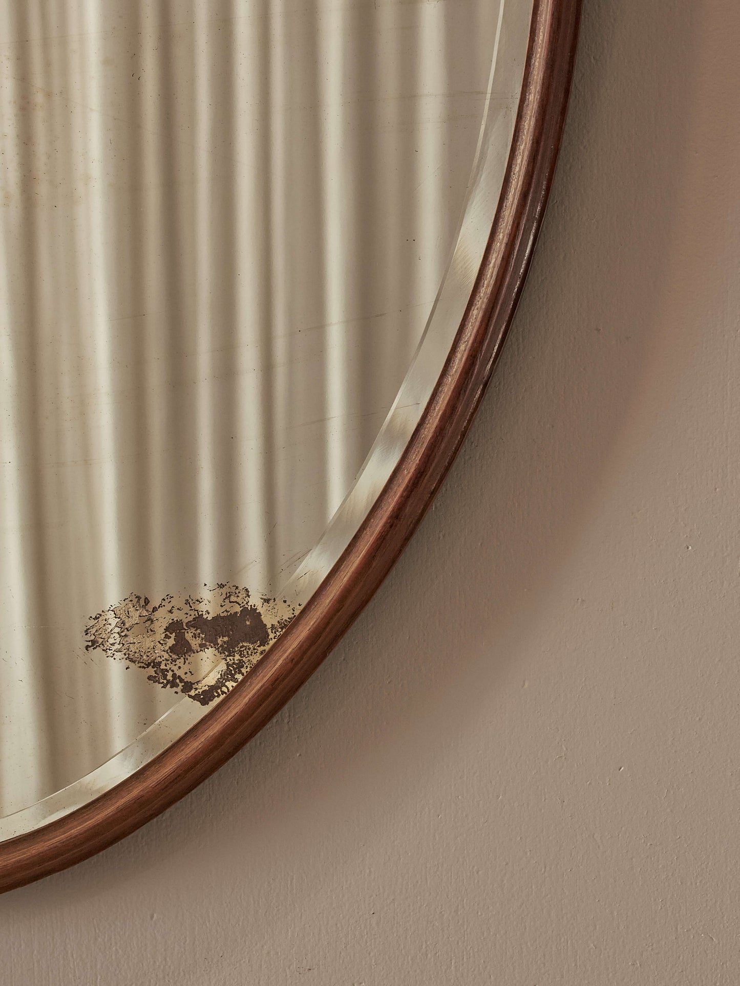 Edwardian oval bevelled mirror