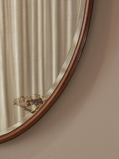 Edwardian oval bevelled mirror