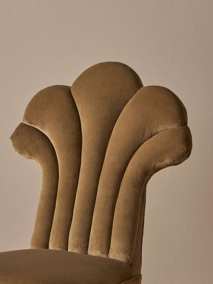 Antique Victorian iron-back clam armchair