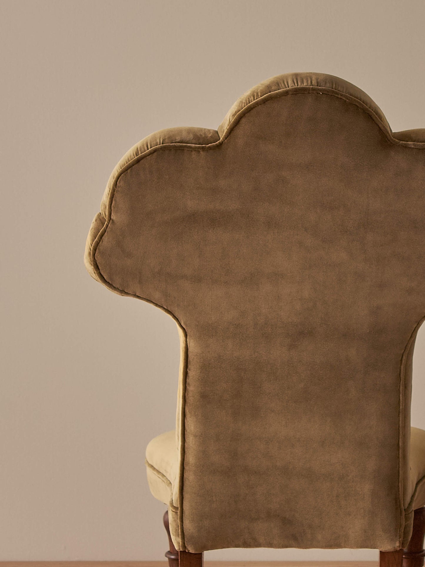 Antique Victorian iron-back clam armchair