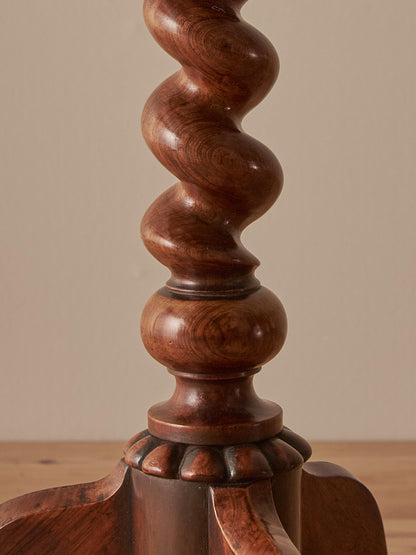 Antique Victorian rosewood table with barley twist stem