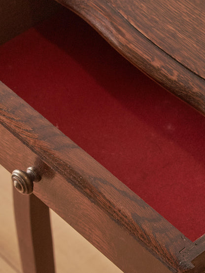 Pair of French vintage bedside tables with single drawers